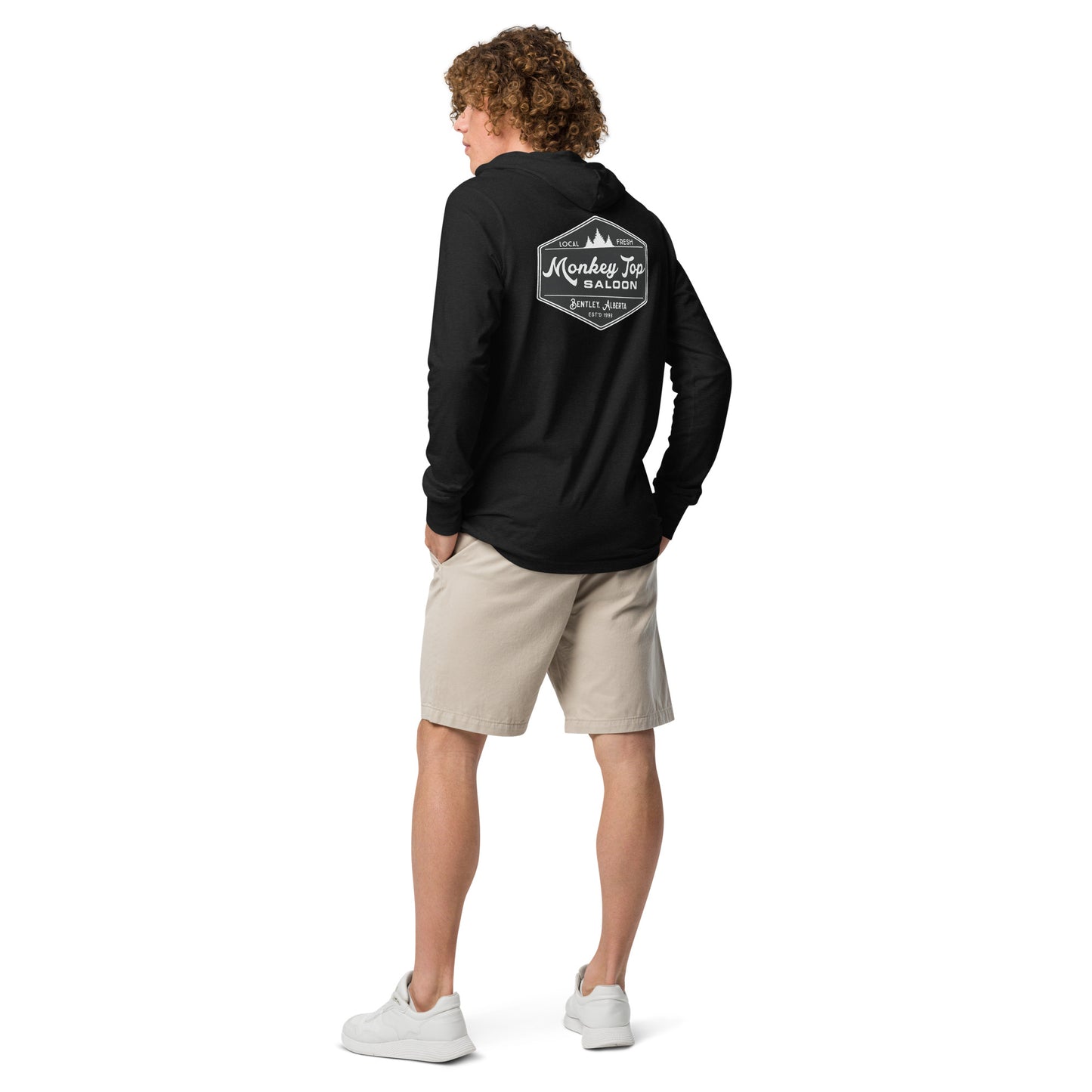 Unisex Hooded long-sleeve tee (Back)
