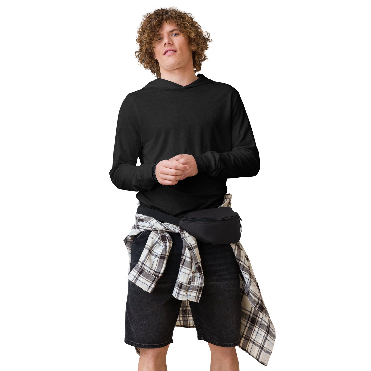 Unisex Hooded long-sleeve tee (Back)