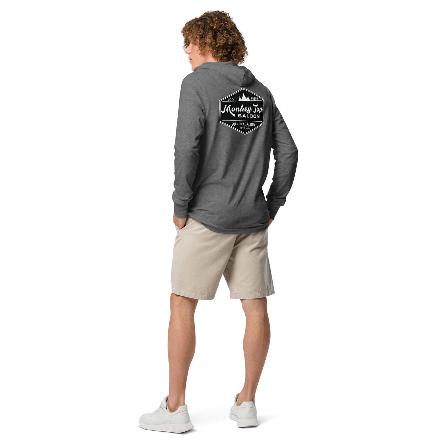 Unisex Hooded long-sleeve tee (Back)