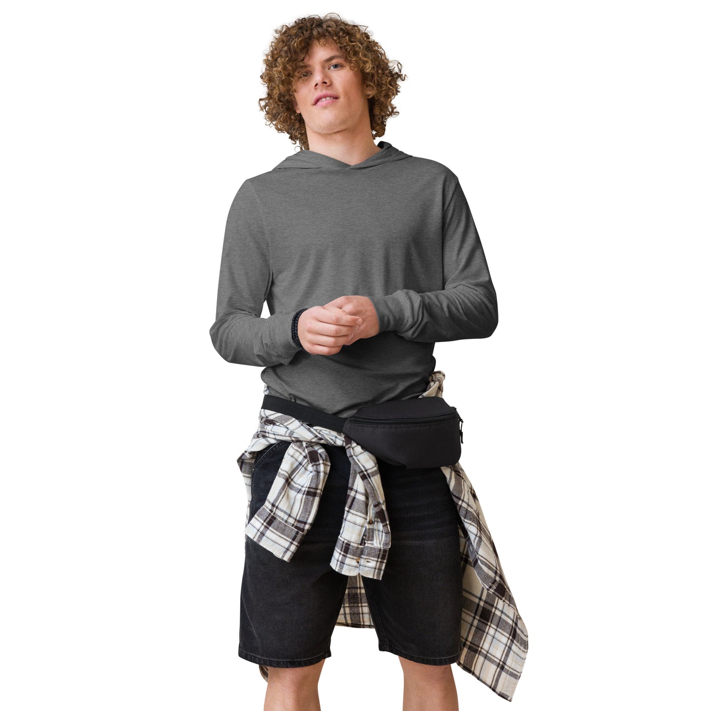 Unisex Hooded long-sleeve tee (Back)