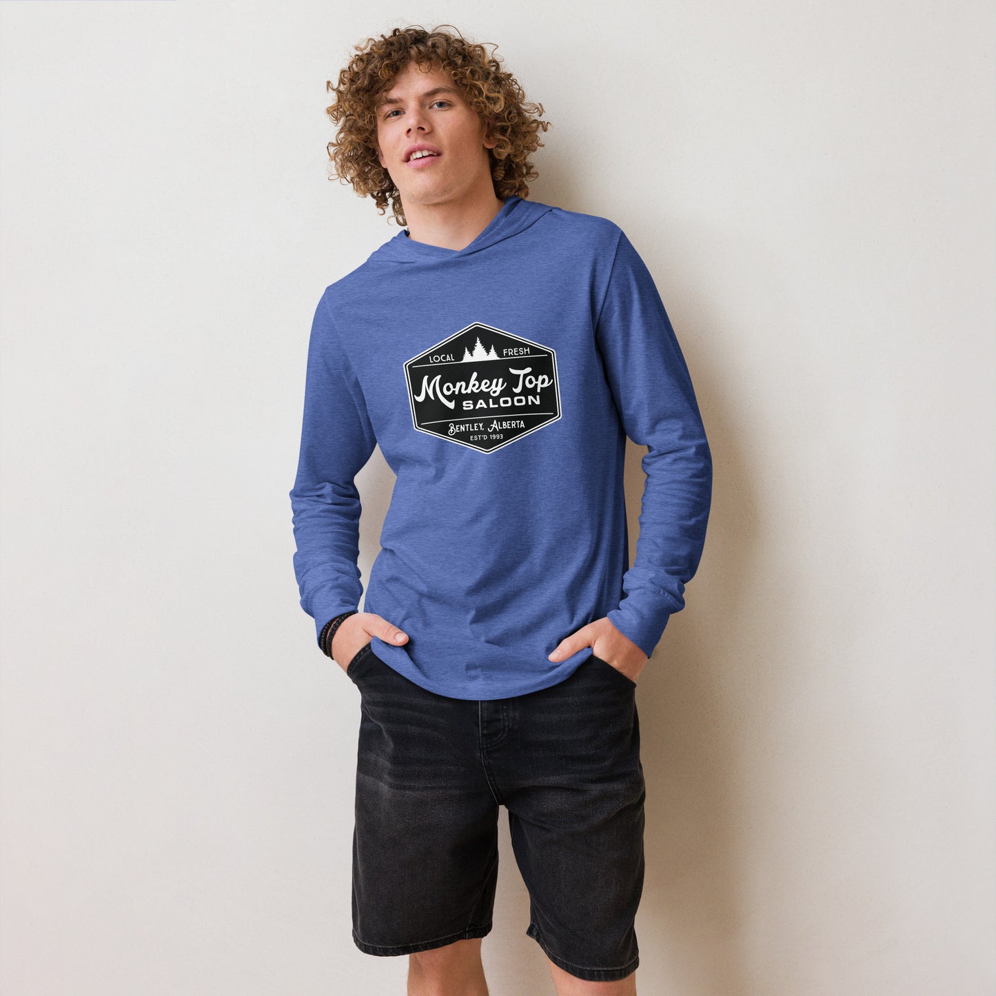 Unisex Hooded long-sleeve tee (Front)